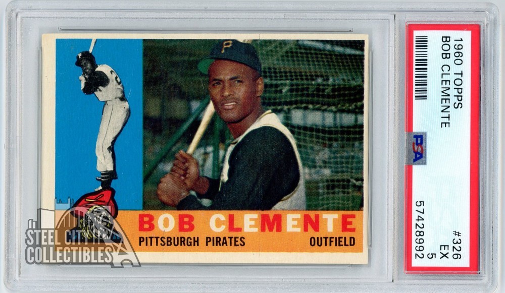 Roberto "Bob" Clemente 1960 Topps Card #326 PSA 5 EX (992)