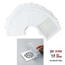 30pcs Disposable Shower Drain Hair Catcher Mesh Stickers Floor Drain 6 Inch