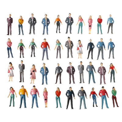 100 Stück bemalte Standfiguren verschiedene Posen Maßstab 1:100/1:150/1:75/1:50