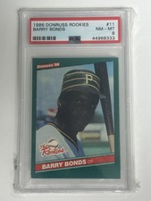 1986 Donruss The Rookies Barry Bonds #11 Graded PSA 8 Rookie Baseball Card RC. rookie card picture