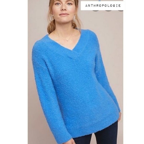 By Anthropologie Clayton Merino Alpaca Wool V Neck Oversized Sweater Medium - Picture 6 of 13