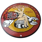 Vintage Snap-On Tools Porcelain Sign - Auto Wrench Gas Service Garage Shop Sign
