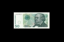 1996 NORWAY NORGES BANK 50 KRONER ~1st Issued Date / Sig. 1~ (( GEM UNC ))