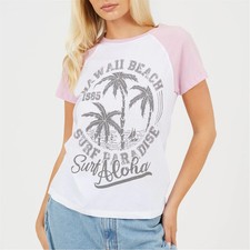 Brave Soul Womens Shrt Sleeve T-shirt Regular Fit