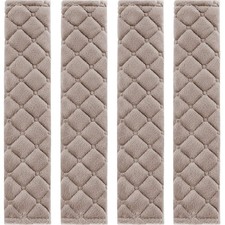 Tatuo 4 Pack Seat Belt Cover Extra Long Pads for 10.6 Inch, Khaki