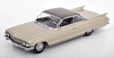 KK SCALE MODELS 1961 Cadillac Series 62 Coupe DeVille Beige 1:18*Brand New!