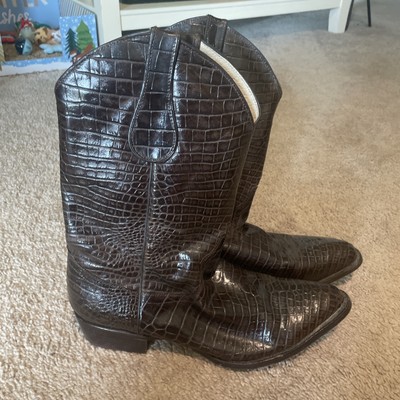 Buitre Western Boots Caiman Snakeskin Leather Brown Women's US 31 Mex 30