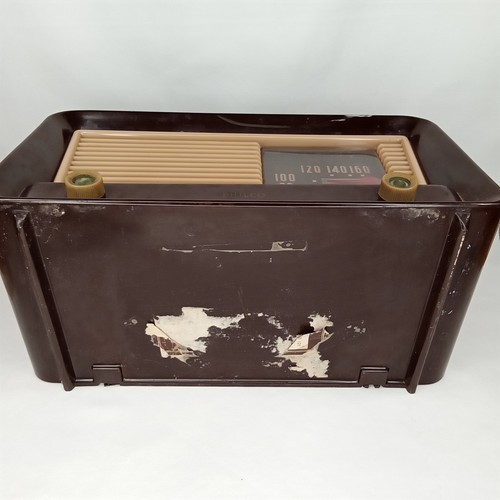 Post WWII Era AM Tube Radio Philco Model 49-902 Brown Made In USA 1949 - Picture 10 of 15