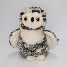 Douglas Cuddle Toys Snowy Owl Plush White Black Speckled 7 inch Stuffed Animal