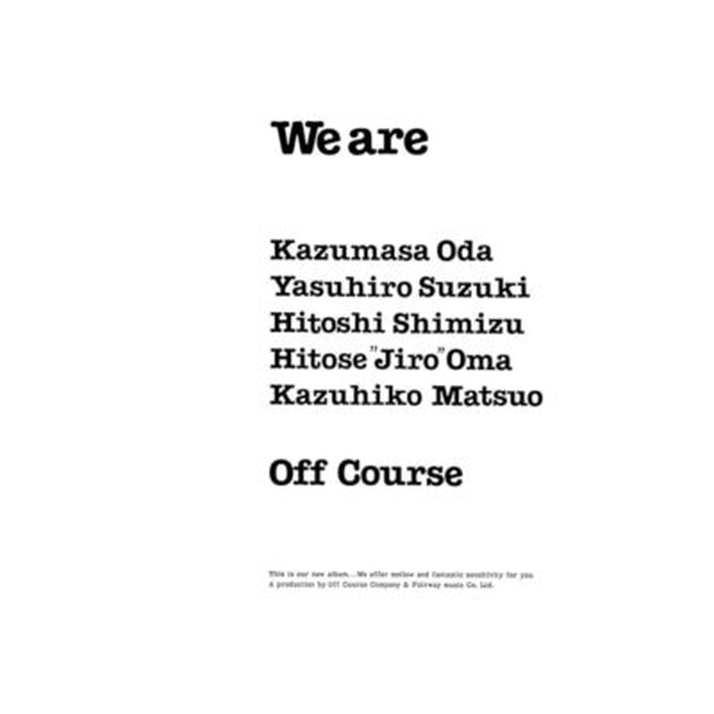 Off Course-We Are-JAPAN MQA UHQCD Ltd/Ed