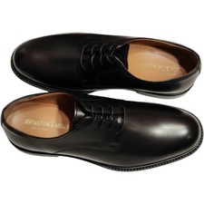 Johnston Murphy Tabor Plain Toe Black Calfskin Leather Oxford Mens 9W NIB