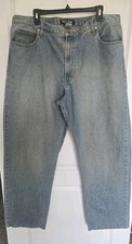 Vintage GUESS Men's Blue Jeans 40x34 Loose Fit Light Rust Wash Color Denim