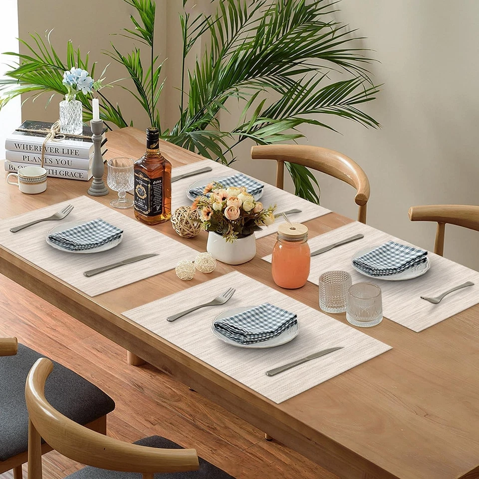 Lot de 6 Sets de Table LavablesSet de Table70% PVC 30% Polyester Résistants à... - Photo 4/4