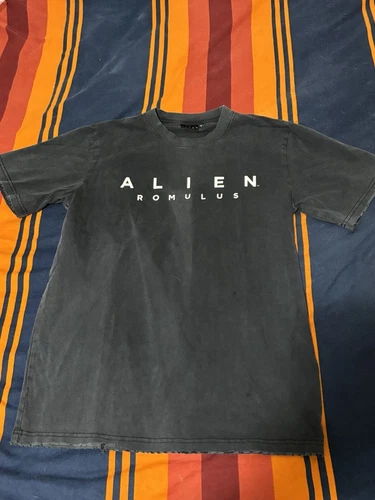 PROMO Alien Romulus Movie Promo T-Shirt Size Medium Black Distressed