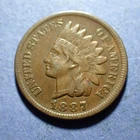 1887 Indian Cent  VF