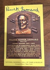 Negro Leagues Hof Post Card Of Buck Leonard Autographed