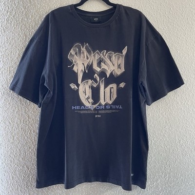 PESO Heads or Tails T-Shirt Tee Washed Black Schwarz L