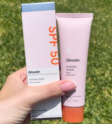 NIB 100%Authentic Glossier Invisible Shield Priming Sunscreen SPF 50,1.7 oz
