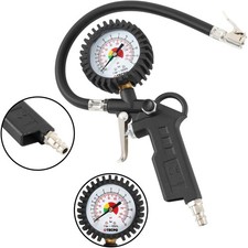 DRUCKLUFT REIFENF&Uuml;LLER MANOMETER 0-12 BAR PSI REIFEN-F&Uuml;LL-PISTOLE REIFENPR&Uuml;FER
