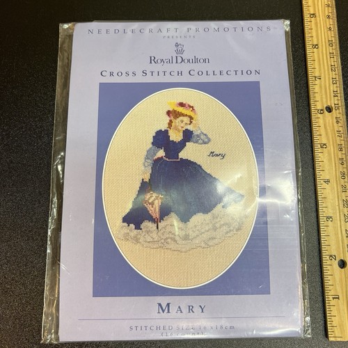 Royal Doulton Cross Stitch Collection Mary in blue dress -Embroidery Kit - 16ct