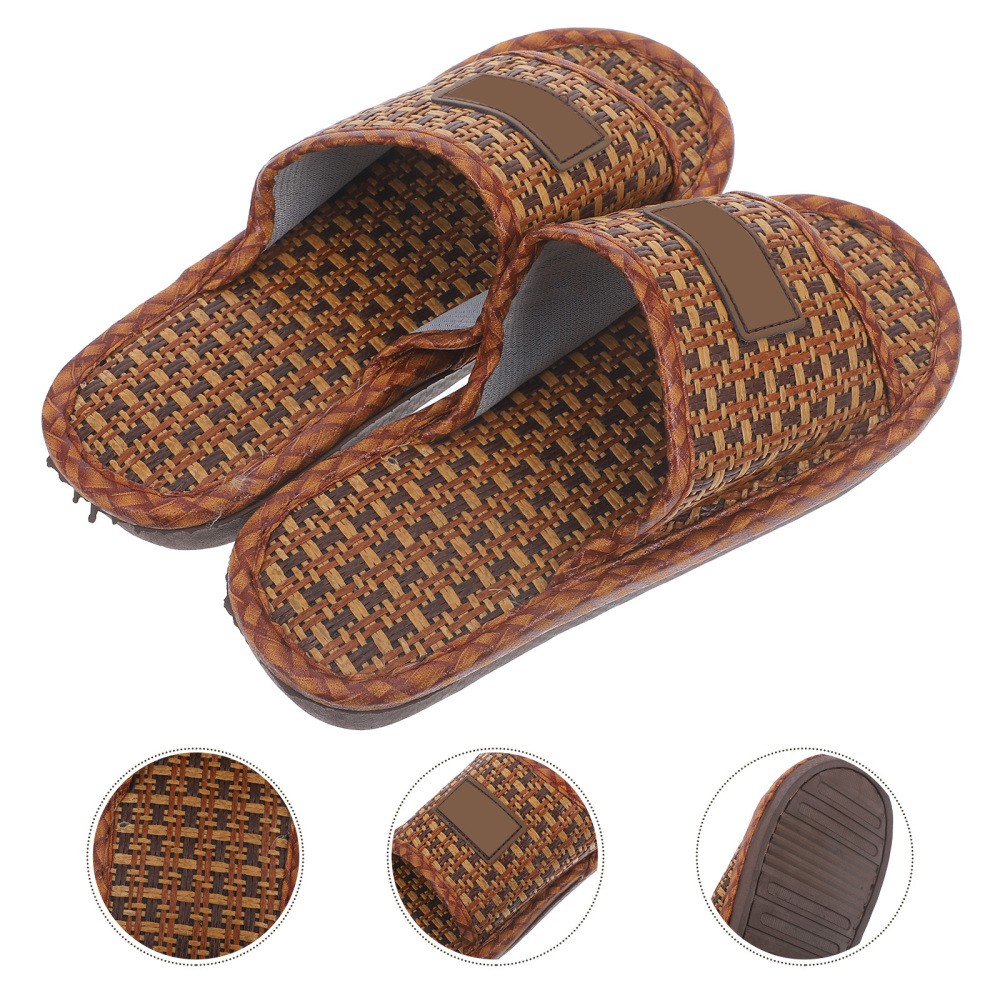 SAOLA Ciabatte antiscivolo suola morbida uomo e donna tessuto a mano estive