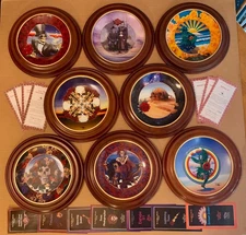 Grateful Dead Complete 8 Plate Set Framed The Hamilton Collection Stanley Mouse