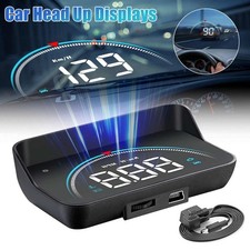 Car Obd2 Hud Head Up Display Gauge Speedometer Mph Kmh Rpm Warning Alarm Meter