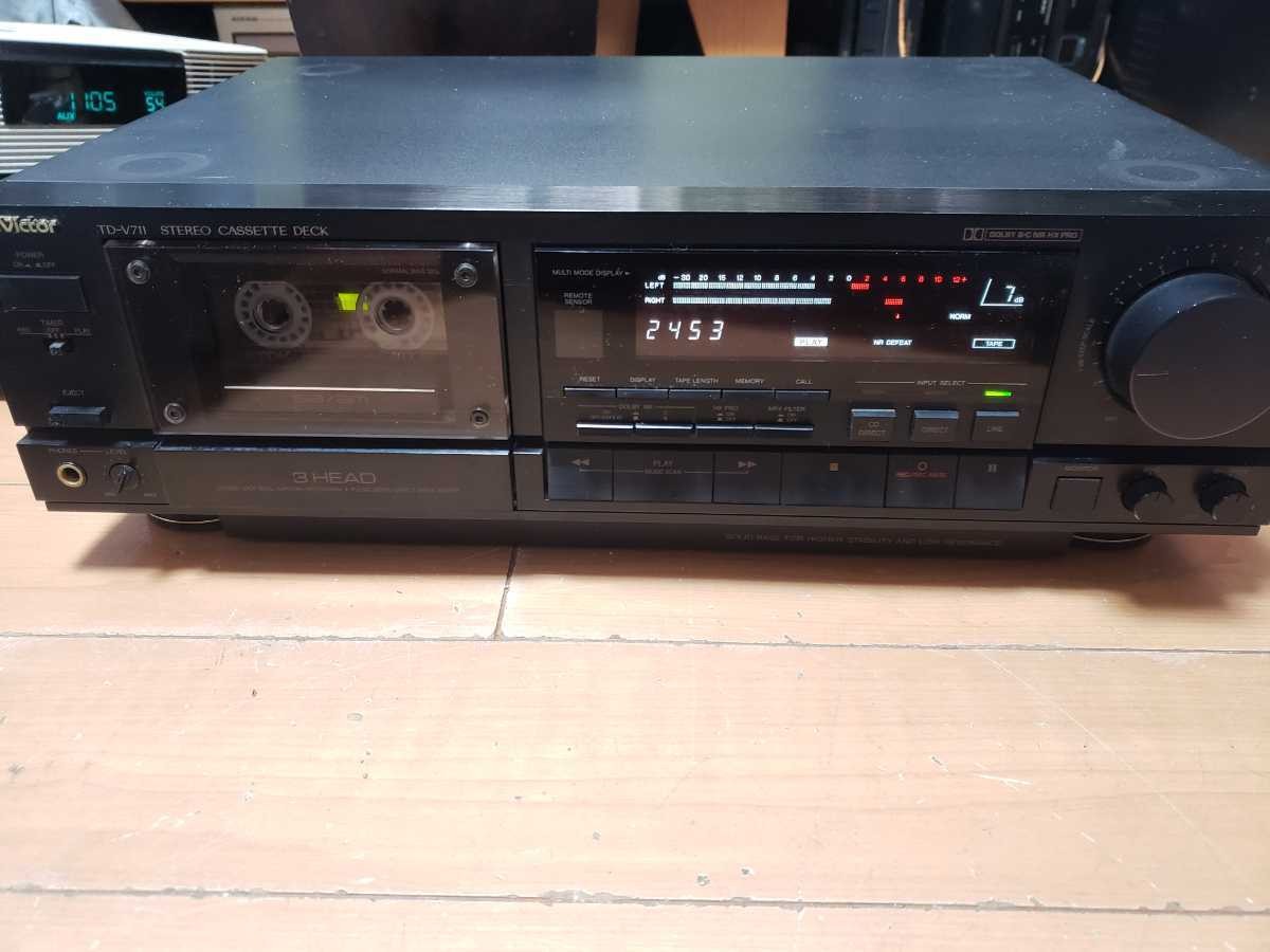 3ヘッド【美品】VICTOR/カセットデッキ/TD-V711　1006 3ヘッド【美品】VICTOR/カセットデッキ/TD-V711 1006