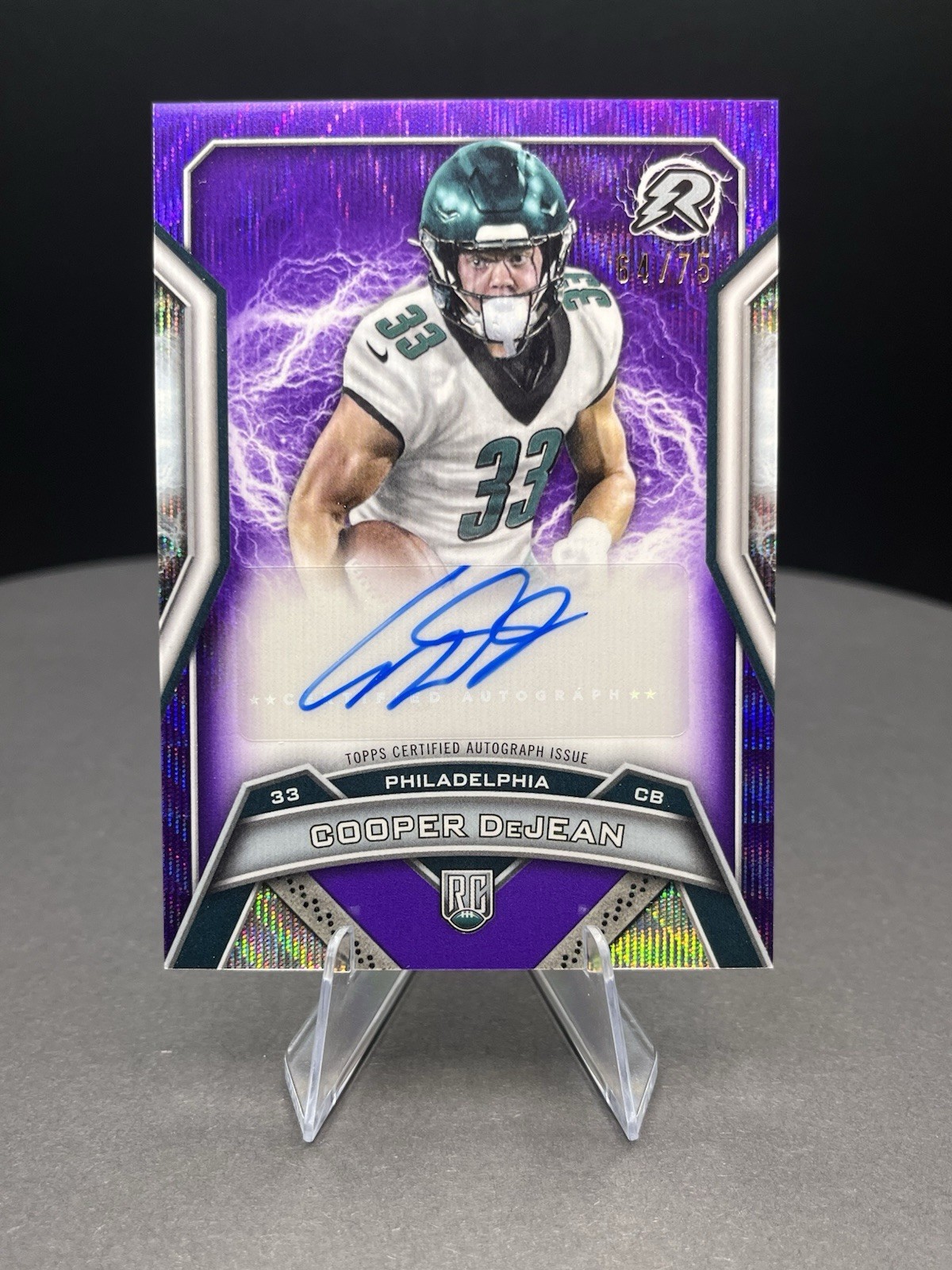 2024 Topps Resurgence Cooper DeJean Auto  #RRS-CD Purple Surge Refractor /75 RC