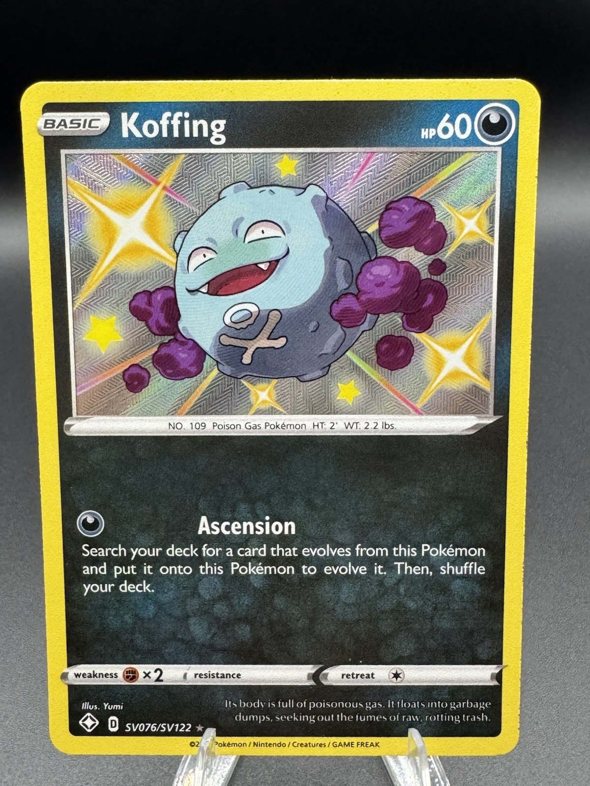 Pokémon TCG Koffing Shining Fates SV076/SV122 Holo Shiny Holo Rare NM/MT