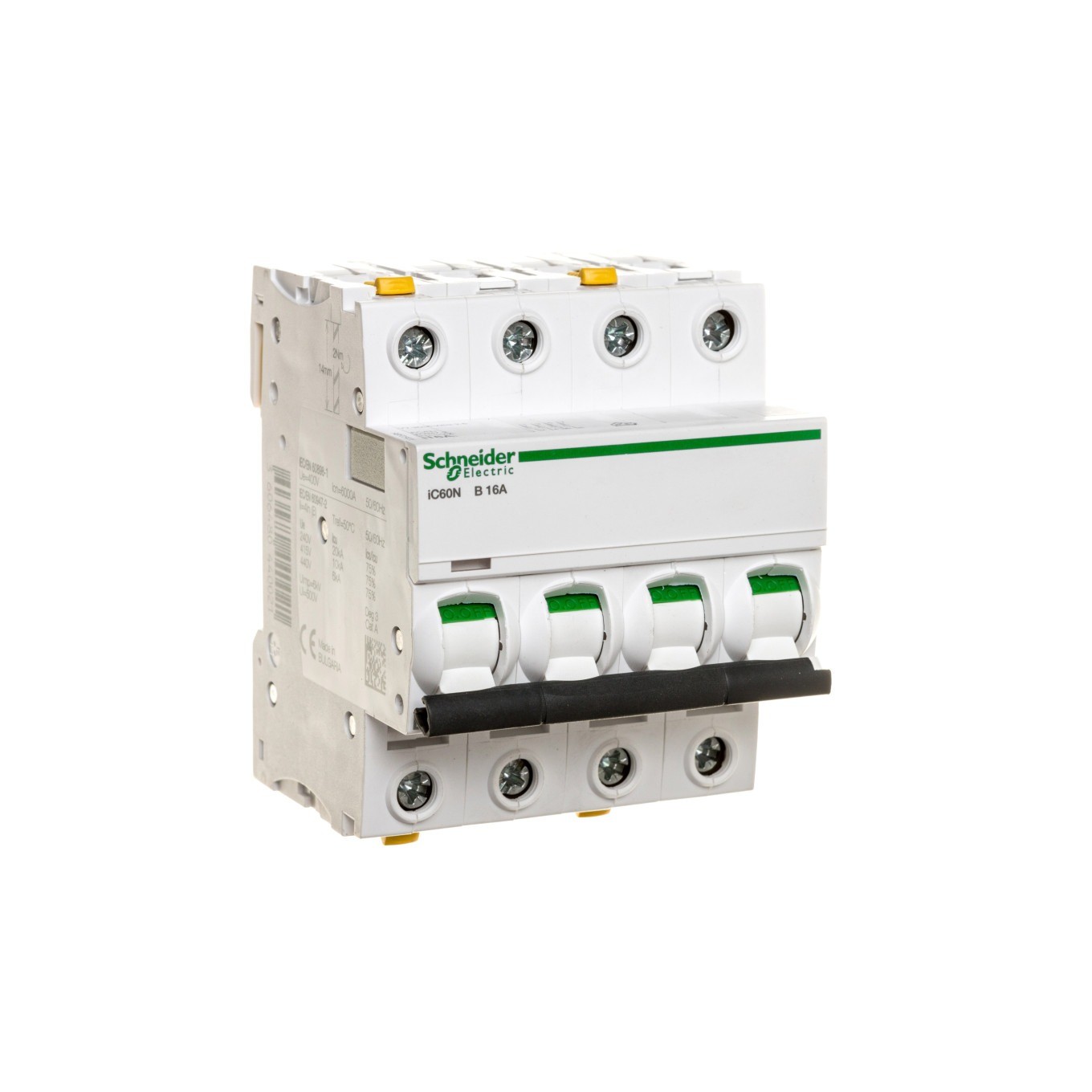4P B 16A 6kA AC Overcurrent Switch iC60N-B16-4 Acti9 A9F03416