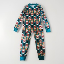 Hanna Andersson Size 5 110cm Long John Pajama Set Nutcracker Green Christmas