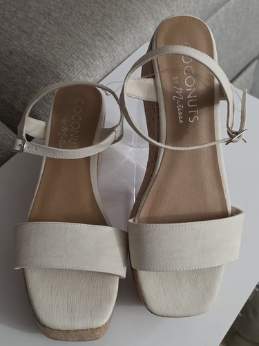 COCONUTS by MatissePlatform Cork Wedge Womens Casual Sandals Beige Sz 7m- 8m-9m - Picture 5 of 5