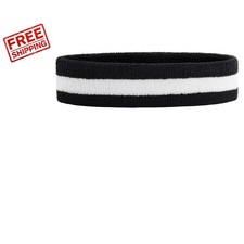 Terry Cloth Sweatband Headband for Men  Women - Moisture-Wicking Comfort