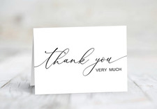 Thank You Cards with Kraft Envelopes Stickers, 5 x 3.75 Inch Minimalist Des...