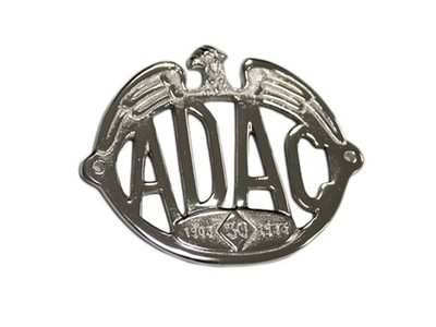 Old Stock Chrom ADAC Plakette Kühlerplakette 30 Jahre ''1 903-1933'' 88mm Loch