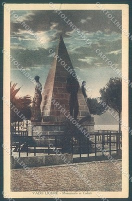 Savona Vado Ligure Monument Fallen Moonlight TRAPPINO postcard JK4393