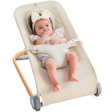 Baby Bouncer, Portable Bouncer Seat for Babies-Beige