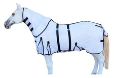 Challenger Horse Equine Scrim Mesh Summer Fly Sheet Spring Airflow Neck White