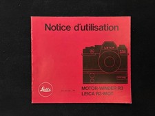 Leica Litze MOTOR-WINDER R3 1978 Original Instruction French ersion 15 Pages