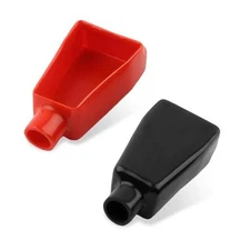 2PCS Battery Terminal Covers, Positive and Negative Poles Stud Cover Flexible 