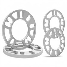 4 Pack Universal Wheel Spacers, 0.39" 10mm Die Cast 10mm-Pack of 4 Silver