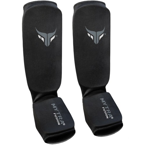 Mytra Fusion MMA Kids Shin Pad Elasticated Protector Instep Kickboxing Protector - Picture 5 of 14