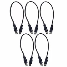 5 Pack 12" DC Power Cable Male to Male 1' Foot 5.5 mm X 2.1 mm Barrel DC Brick
