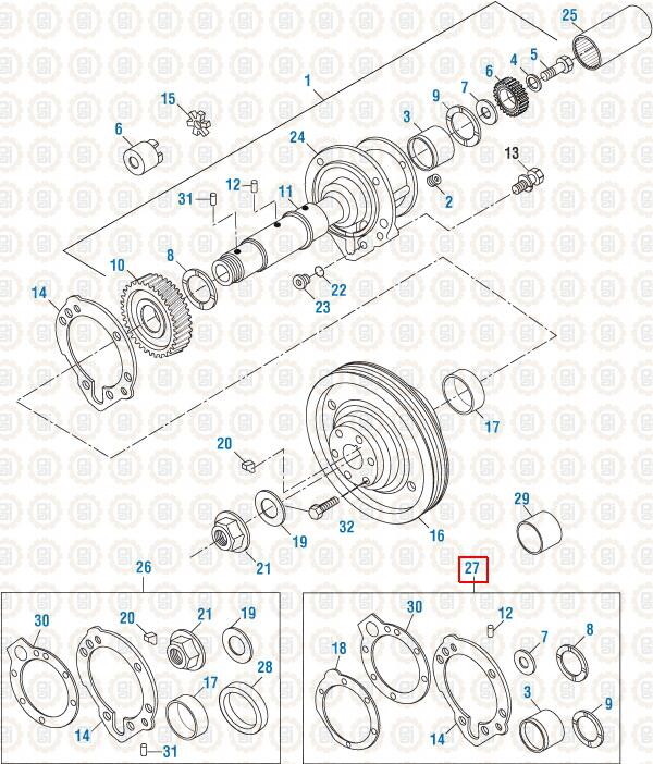 Accessory Drive Minor Repair Kit for Cummins 855 N14. PAI # 151540