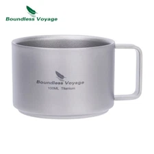 Boundless Voyage Titanium Double-walled Coffee Cup Double-layer Tea Water Mug