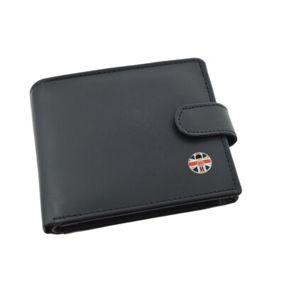Union Jack with Guardsman Design Geldbörse schwarz Leder XLW1C025