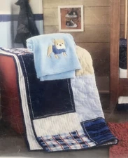 NIP 4Pc Circo Nursery Bedding Set Baby Crib Country Patchwork Dogs Cozy Soft New