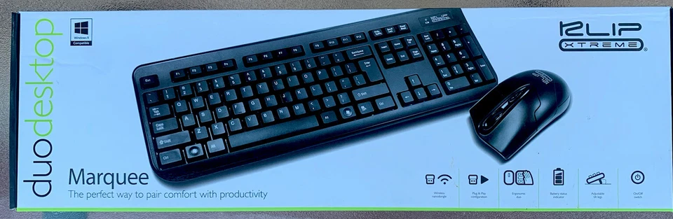 (2) Klip Xtreme Duodesktop Wireless Keyboard and Mouse Combo - Image 2 of 3