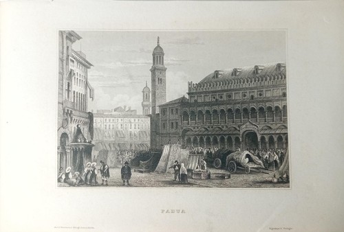 PADUA - Deutscher Original Stahlstich, um 1850
